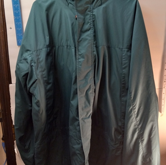L.L. Bean Insulated Green XL Long Sleeves Hooded Pouch Front Pocket Jacket Coat - Picture 13 of 16